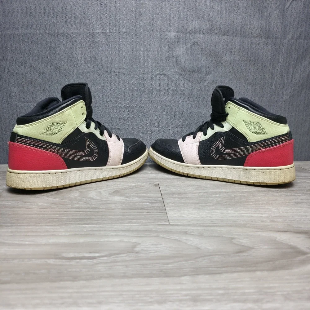 Nike Air Jordan 1 Mid SE Glow in‎ the Dark AV5174-076 US 7Y Hi-Top Shoes